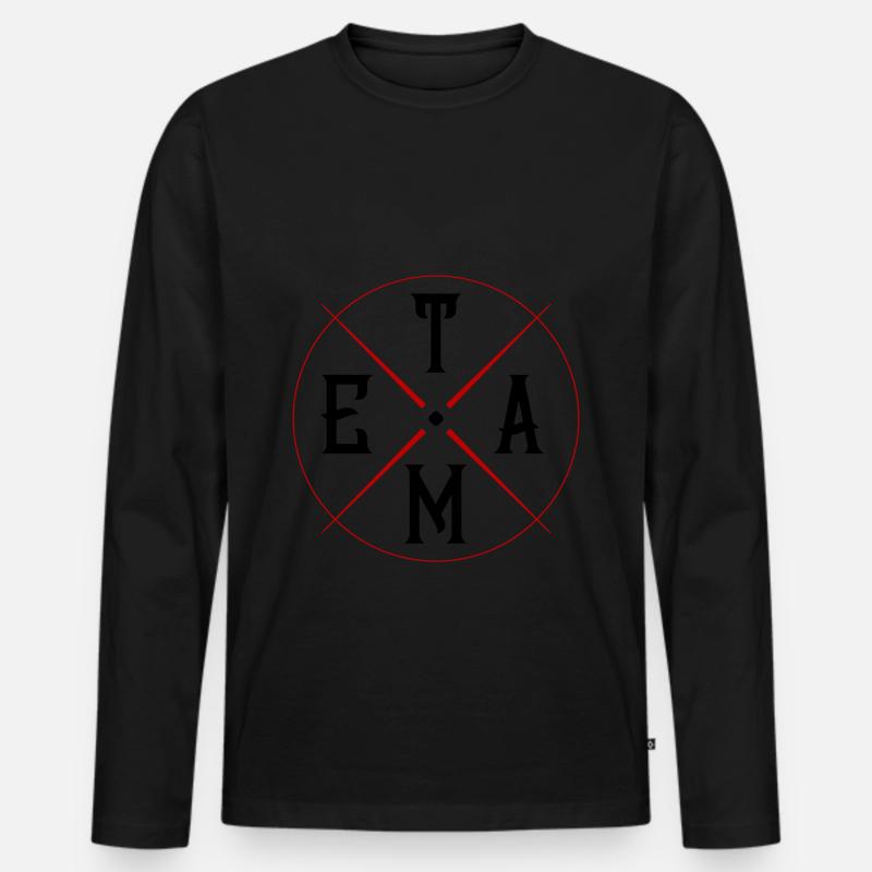 Team Kreis - Männer Premium Bio Langarmshirt - Schwarz
