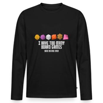 Brettspiel - Männer Premium Bio Langarmshirt - Schwarz - Vorne - Nico (187cm)