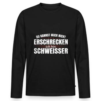 Schweißer Metallbauer Schweisser Schweißen - Männer Premium Bio Langarmshirt - Schwarz - Vorne - Nico (187cm)