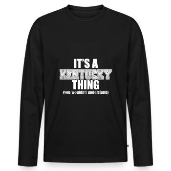 C'EST UN KENTUCKY - T-shirt manches longues Premium bio Homme - noir - Devant - Nico (187cm)