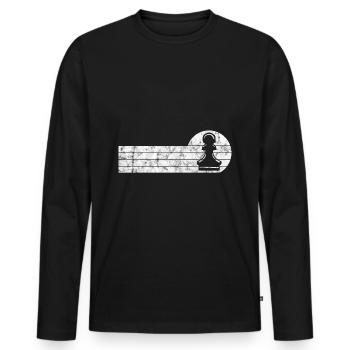 Échecs de jeu d’échecs de jeu d’échecs - T-shirt manches longues Premium bio Homme - noir - Devant - Nico (187cm)