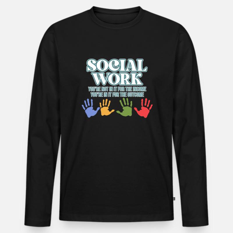 Sozialarbeits-definition Stolze - Männer Premium Bio Langarmshirt - Schwarz