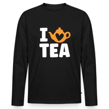Liebe Tee Chai Trinker Tee-liebhaber Chai Tee - Männer Premium Bio Langarmshirt - Schwarz - Vorne - Nico (187cm)