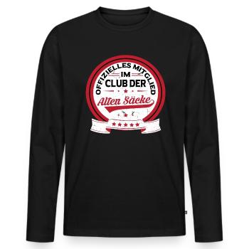 Club der alten Säcke lustiges Geburtstag - Männer Premium Bio Langarmshirt - Schwarz - Vorne - Nico (187cm)