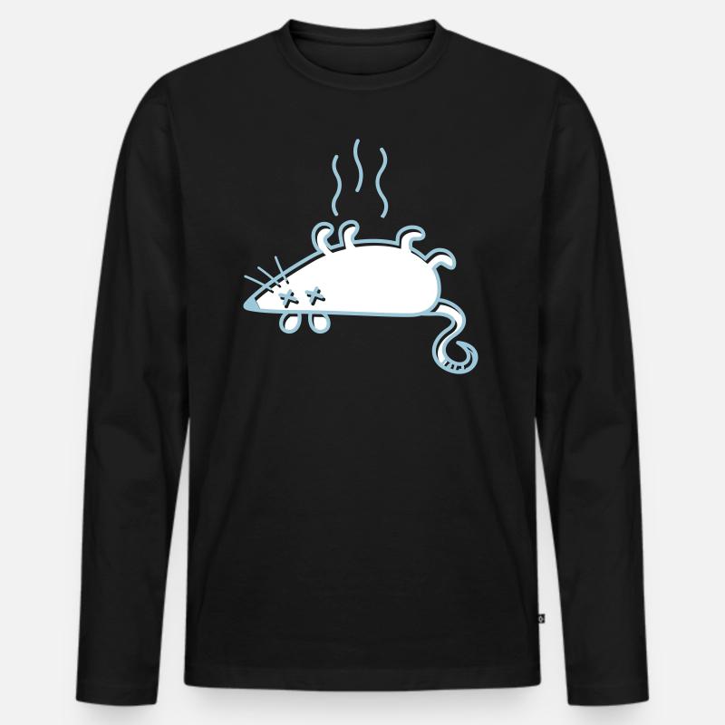 Eine tote Maus - Männer Premium Bio Langarmshirt - Schwarz