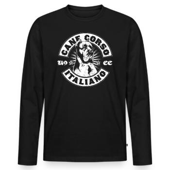 Cane Corso - T-shirt manches longues Premium bio Homme - noir - Devant - Nico (187cm)