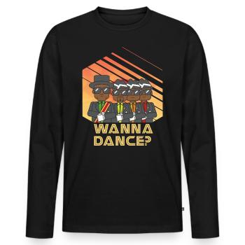 Sarg Tänzer Meme Wanna Dance Coffin - Männer Premium Bio Langarmshirt - Schwarz - Vorne - Nico (187cm)
