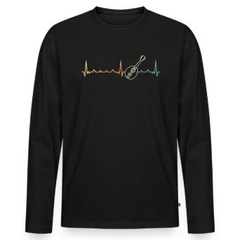Ich Würde Lieber Mandoline Spielen - Männer Premium Bio Langarmshirt - Schwarz - Vorne - Nico (187cm)