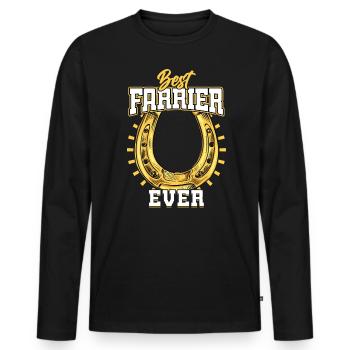 Best farrier of all time - Men's Premium Organic Long Sleeve Shirt - black - Front - Nico (187cm)