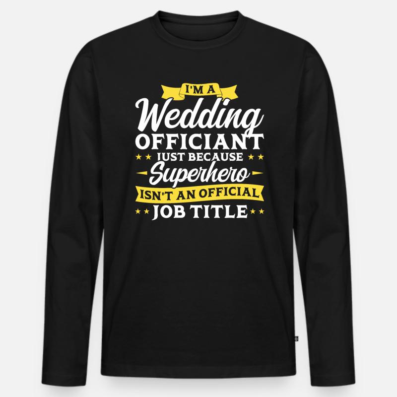 Ich Bin Ein Standesbeamter - Männer Premium Bio Langarmshirt - Schwarz