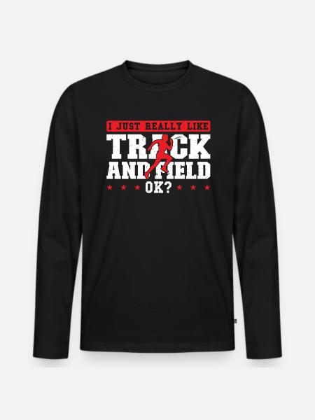 J’aime beaucoup l’athlétisme - T-shirt manches longues Premium bio Homme - noir