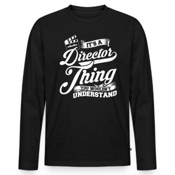 C’est une chose du réalisateur - Cinéaste - T-shirt manches longues Premium bio Homme - noir - Devant - Nico (187cm)