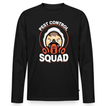 Pest Control Squad - Kammerjäger - Männer Premium Bio Langarmshirt - Schwarz - Vorne - Nico (187cm)