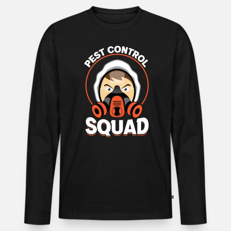Pest Control Squad - Kammerjäger - Männer Premium Bio Langarmshirt - Schwarz