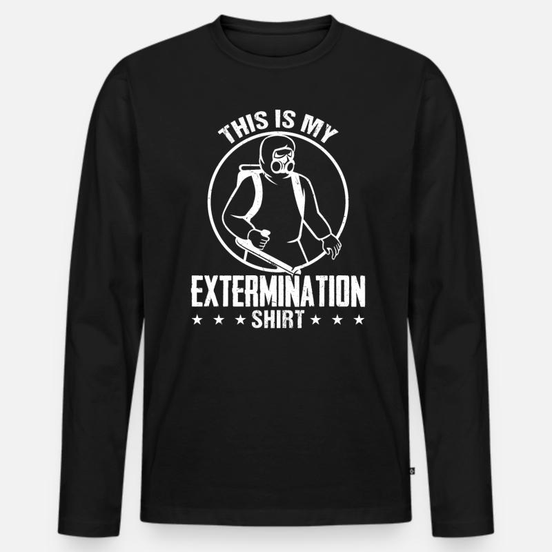 Kammerjäger - Schädlingsbekämpfung - Männer Premium Bio Langarmshirt - Schwarz