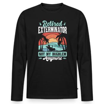 Schädlingsbekämpfer Im Ruhestand - Männer Premium Bio Langarmshirt - Schwarz - Vorne - Nico (187cm)
