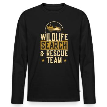 Wildlife Search And Rescue Team - Men's Premium Organic Long Sleeve Shirt - black - Front - Nico (187cm)
