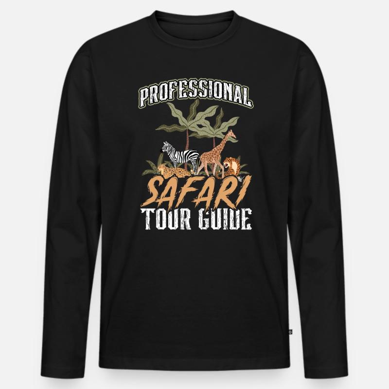 Professioneller Safari-reiseleiter - Männer Premium Bio Langarmshirt - Schwarz