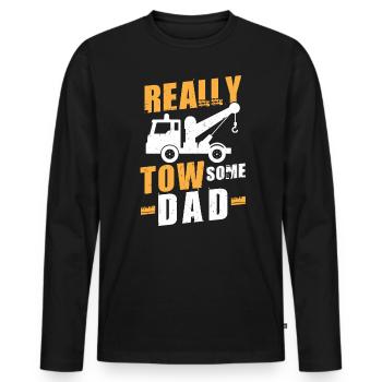 Wirklich Towsome Dad - Abschleppwagenfahrer - Männer Premium Bio Langarmshirt - Schwarz - Vorne - Nico (187cm)