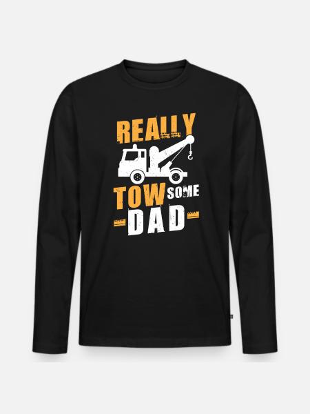 Wirklich Towsome Dad - Abschleppwagenfahrer - Männer Premium Bio Langarmshirt - Schwarz