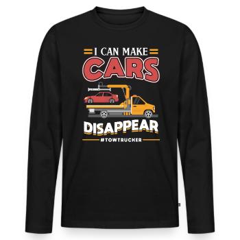 I can make cars disappear - Men's Premium Organic Long Sleeve Shirt - black - Front - Nico (187cm)