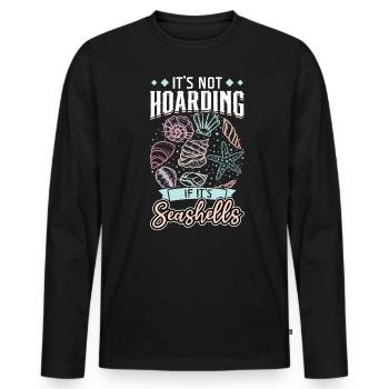 It's not hoarding if it's mussels - Men's Premium Organic Long Sleeve Shirt - black - Front - Nico (187cm)