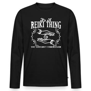 It's A Reiki Thing - You Wouldn't Understand - Men's Premium Organic Long Sleeve Shirt - black - Front - Nico (187cm)