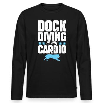 Dock-tauchen Ist Mein Cardio - Männer Premium Bio Langarmshirt - Schwarz - Vorne - Nico (187cm)