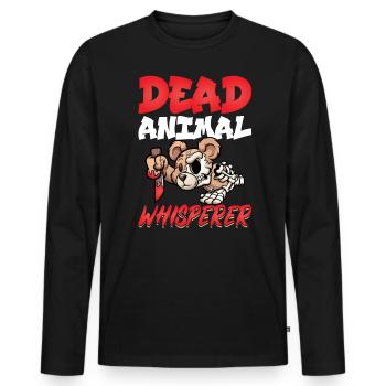 Dead Animal Whisperer - Taxidermy - Männer Premium Bio Langarmshirt - Schwarz - Vorne - Nico (187cm)
