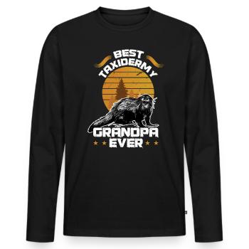 Best Taxidermy Grandpa Ever - Männer Premium Bio Langarmshirt - Schwarz - Vorne - Nico (187cm)