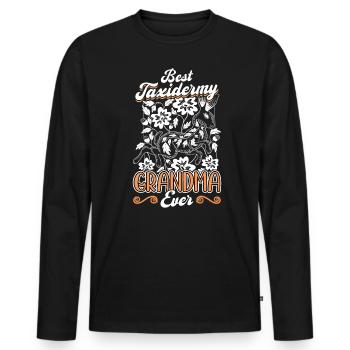 Best Taxidermy Grandma Ever - Männer Premium Bio Langarmshirt - Schwarz - Vorne - Nico (187cm)