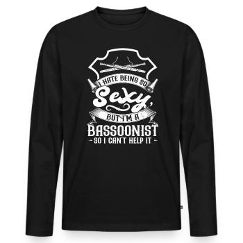 I'm a Bassoonist - Men's Premium Organic Long Sleeve Shirt - black - Front - Nico (187cm)
