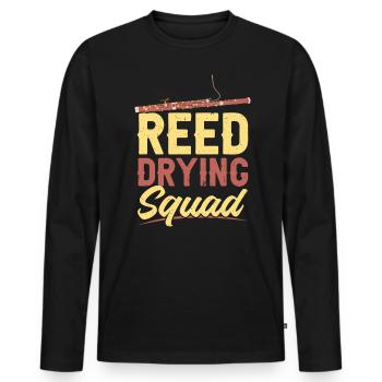 Reed Drying Squad - Bassoon - Men's Premium Organic Long Sleeve Shirt - black - Front - Nico (187cm)