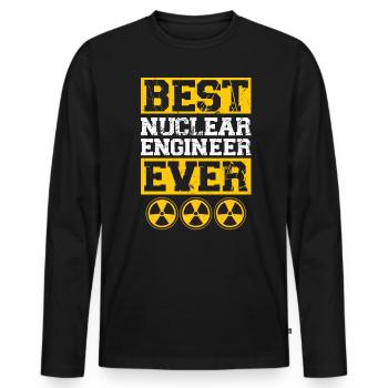 Best Nuclear Engineer Ever - Männer Premium Bio Langarmshirt - Schwarz - Vorne - Nico (187cm)