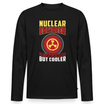 Nuclear Engineer - Männer Premium Bio Langarmshirt - Schwarz - Vorne - Nico (187cm)