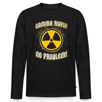 Gamma Rays - No Problem - Nuclear Engineering - Men's Premium Organic Long Sleeve Shirt - black - Front - Nico (187cm)
