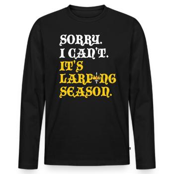Pardon. Je ne peux pas. C’est la saison des larpings - T-shirt manches longues Premium bio Homme - noir - Devant - Nico (187cm)
