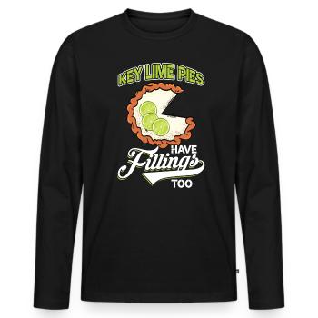 Key Lime Pies Have Fillings Too - Men's Premium Organic Long Sleeve Shirt - black - Front - Nico (187cm)