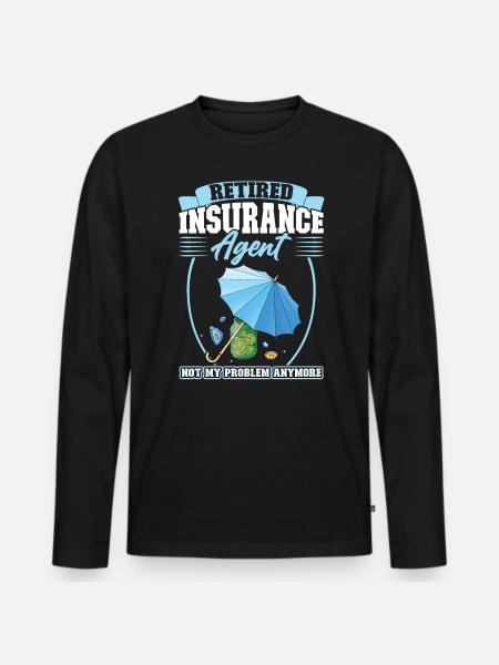 Retired Insurance Agent - Men's Premium Organic Long Sleeve Shirt - black