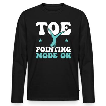 Mode de pointage des orteils activé - Roue de chariot - T-shirt manches longues Premium bio Homme - noir - Devant - Nico (187cm)