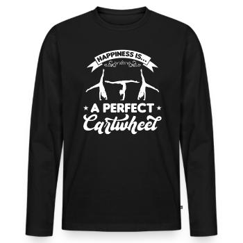 Une roue de charrette parfaite - T-shirt manches longues Premium bio Homme - noir - Devant - Nico (187cm)