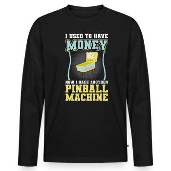 J’ai un autre flipper - Pinball - T-shirt manches longues Premium bio Homme - noir - Devant - Nico (187cm)