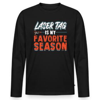 Laser Tag Is My Favorite Season - Lasertag - Men's Premium Organic Long Sleeve Shirt - black - Front - Nico (187cm)