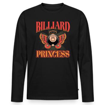 Billard Princesse 8 Ball Angel - T-shirt manches longues Premium bio Homme - noir - Devant - Nico (187cm)