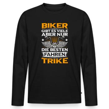 Triker Sprüche Trikes Trike Motorrad Geschenk - Männer Premium Bio Langarmshirt - Schwarz - Vorne - Nico (187cm)