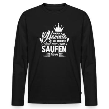 JGA bachelor hen party bride - Men's Premium Organic Long Sleeve Shirt - black - Front - Nico (187cm)