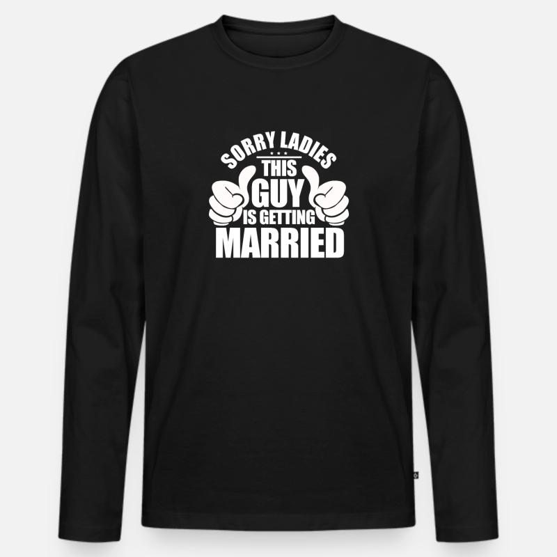 Junggeselle - Männer Premium Bio Langarmshirt - Schwarz