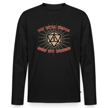 The little Things make life exciting - Jeu de rôle - T-shirt manches longues Premium bio Homme - noir - Devant - Nico (187cm)