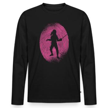 escrimeur empreinte digitale clôture clôture - T-shirt manches longues Premium bio Homme - noir - Devant - Nico (187cm)