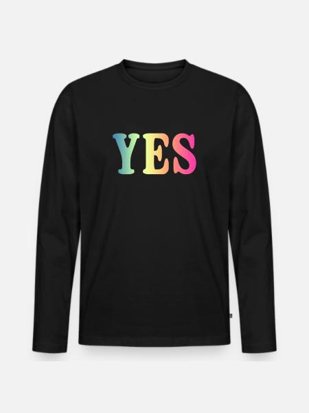 OUI - Cool Cool Saying Positive - T-shirt manches longues Premium bio Homme - noir